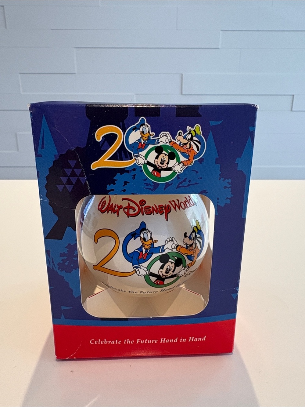 NWT Walt Disney World 2000 Millennial Glass Ball Ornament